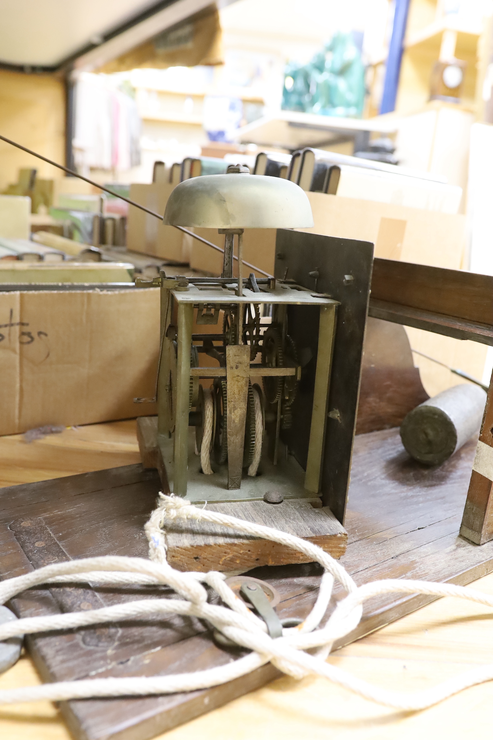 Dial An oak cased provincial wall clock, Hastings maker